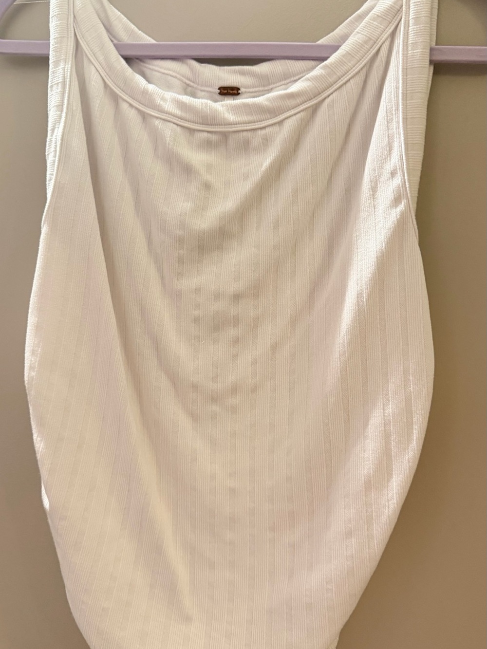 FP Women’s White Ribbed Tank Top